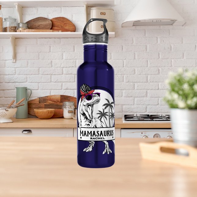 Garrafa Mamasaurus Mãe T rex Dino Engraçado Nome Personali (Criador carregado)