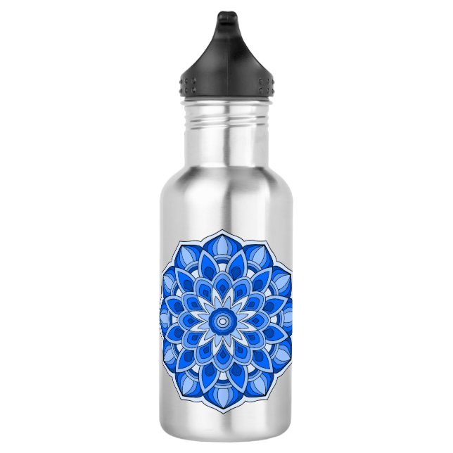 Garrafa Mandala em azul (Direita)