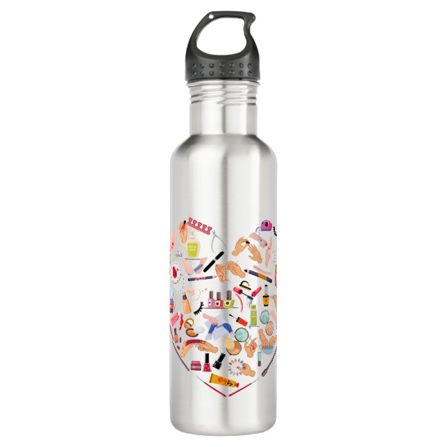 Garrafa Manicurist - Coração da Ferramenta do Técnico de N (Frente)