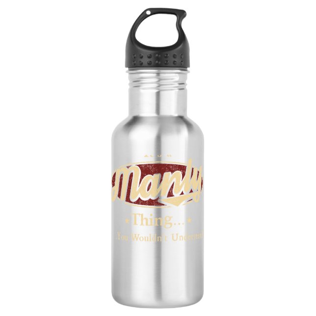 Garrafa Manly Name Water Bottle Gift (Frente)