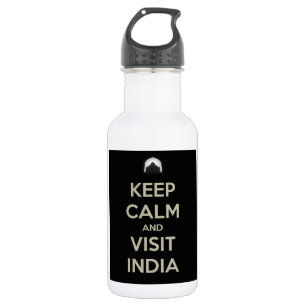 Garrafa mantenha a calma visita a Índia