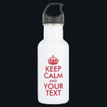 Garrafa MANTENHA CALMA Personalizada e SEU TEXTO - palavra<br><div class="desc">MANTENHA CALMA Personalizada e SEU TEXTO - palavras de cor vermelha</div>