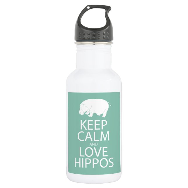 Garrafa Mantenha o Hippopotamus do impressão dos (Frente)