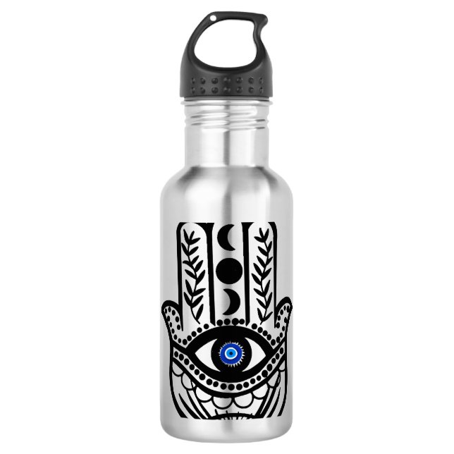 Garrafa Mão de Hamsa Fatima Mau Eye (Frente)