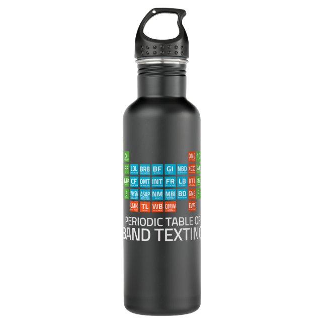 Garrafa Marching Band Periodic Table of Band Texting Eleme (Frente)