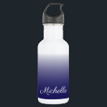 Garrafa Marinho ombre de gradiente personalizado azul<br><div class="desc">Marinho ombre de gradiente personalizado azul</div>
