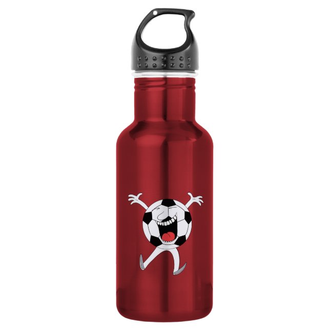 Garrafa Mascote Bola de Futebol Risonha (Frente)