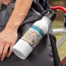 Garrafa Melhor Avô Nunca | Colagem de Fotos em Bloco de Co