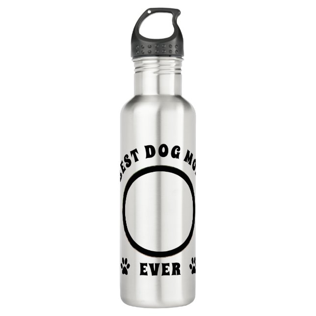 Garrafa Melhor Mãe De Cachorro Personalizada De Foto (Frente)