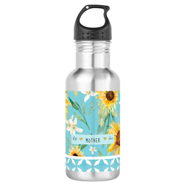 Garrafa Melhor Mãe Que Já Cortou Citrus Floral (Frente)