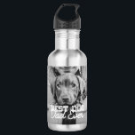 Garrafa Melhor Pai De Cachorro Alguma Vez Personalizado Fo<br><div class="desc">Este design simples e clássico é composto por tipografia serif e adiciona uma foto personalizada</div>