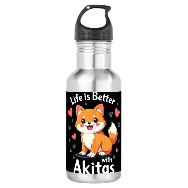 Garrafa Melhor vida com Akita Tank Top (Frente)