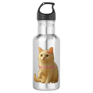 Garrafa Meme do Gato Estética Suave e Feminino