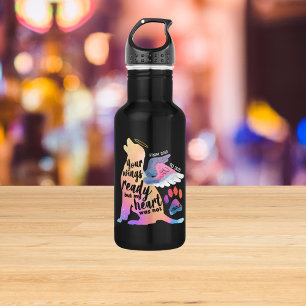 Garrafa Memorial de Estimação de Cachorro Aquarela Design 