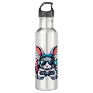 Garrafa Meninos Feliz Dia de Páscoa Coelho Ovo Video Game 