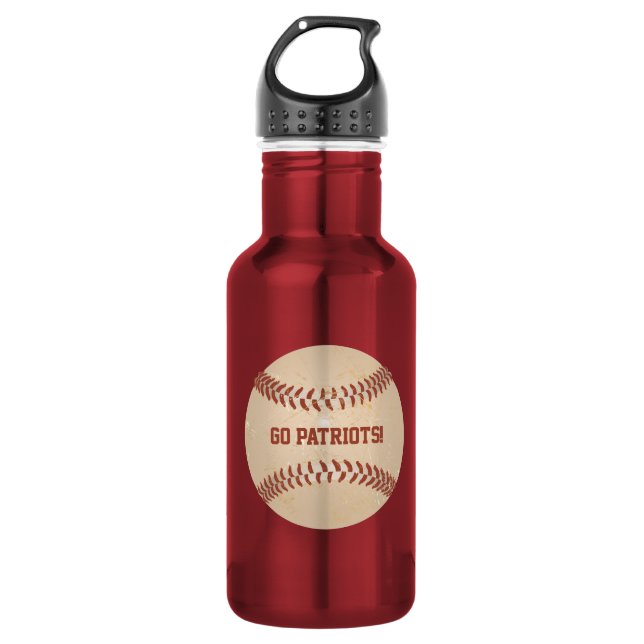 Garrafa Mensagem Personalizada Beisebol Distressed (Frente)