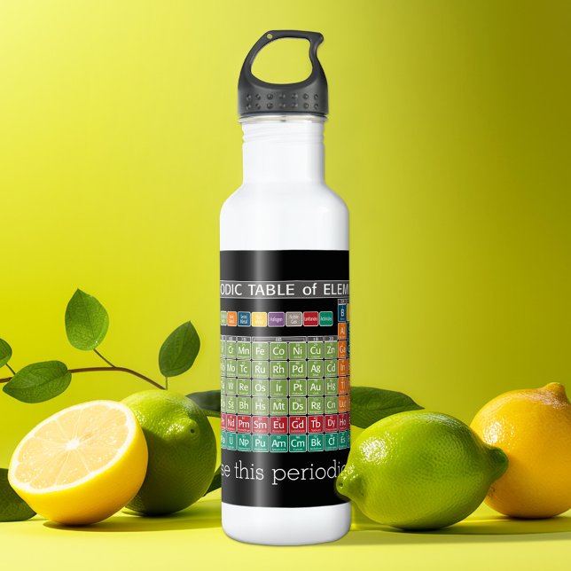 Garrafa Mesa Periódica Periódica de Elementos - Estudantes (Personalized water bottle - periodic table of elements)
