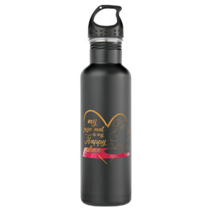 Garrafa Meu Yoga Mat é meu lugar feliz