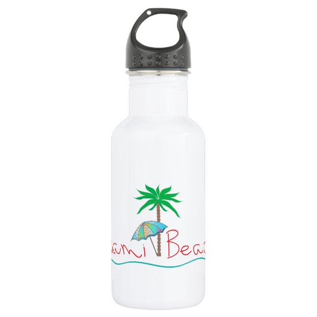Garrafa Miami com Palm e Umbrella (Frente)