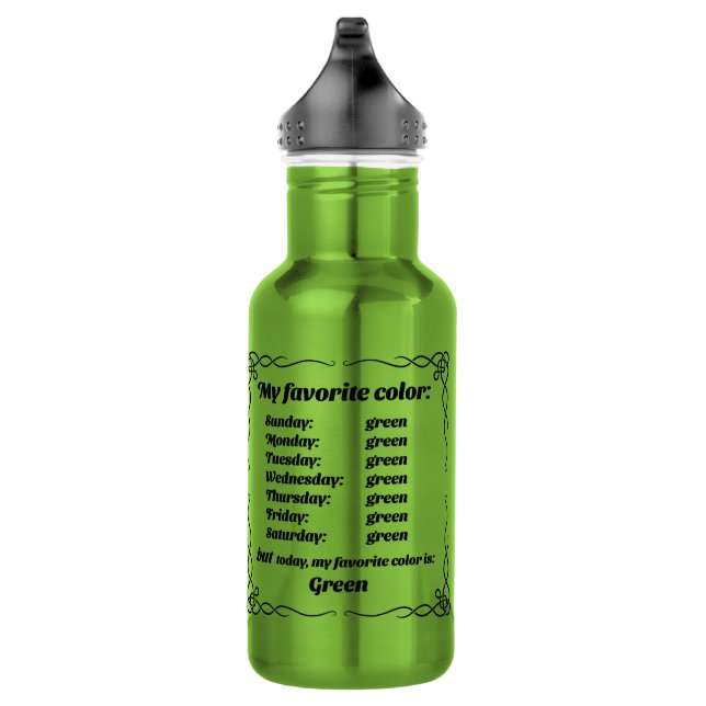 Garrafa Minha cor favorita é verde (Direita)
