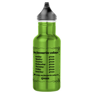 Garrafa Minha cor favorita é verde