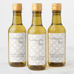 Garrafa Mini de Vinho Boho Viva o AMOR 