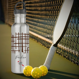 Garrafa Minimalist Brown Linework Personalized | Dink Well