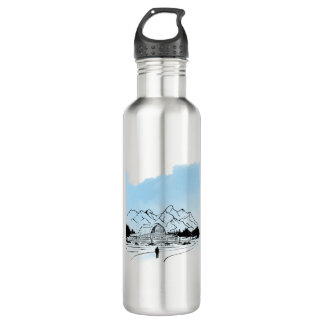 Garrafa Minimalist Winter Mountain Adventure Water Bottle