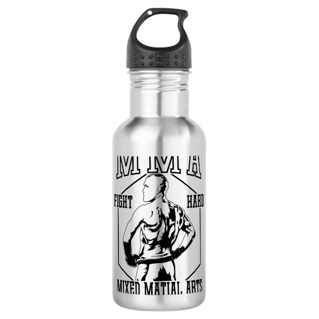 Garrafa MMA "Fight Hard" Kämpfer (Frente)