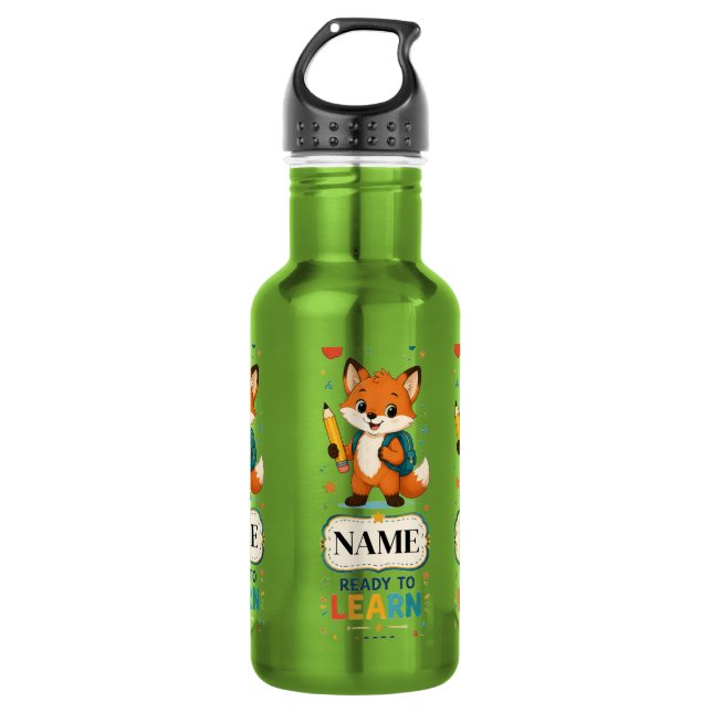 Garrafa Mochila Personalizada da Fox Kids para Volta às Au (Frente)