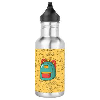 Garrafa Mochila Personalizada de Volta às Aulas & Desenhos