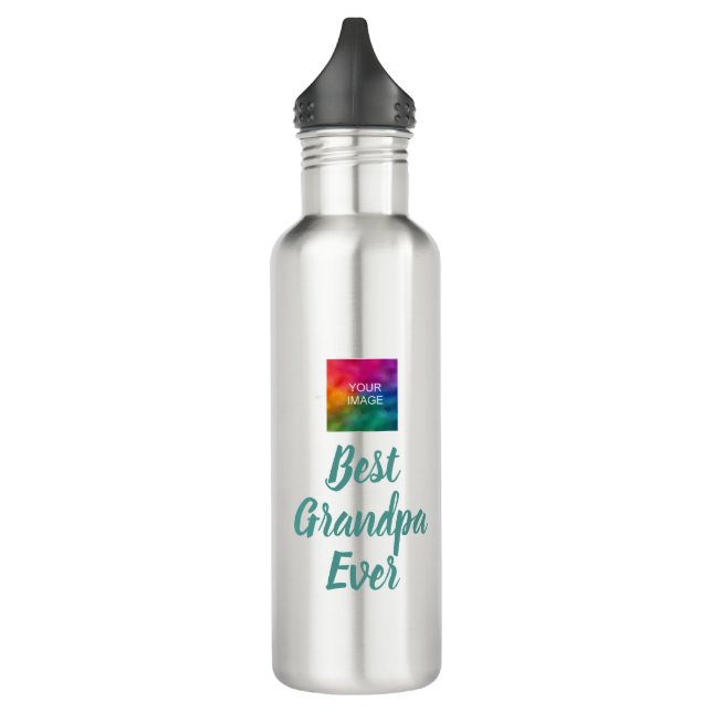 Garrafa Modelo de Tipografia Elegante - Melhor Vovô Nunca (Esquerda)