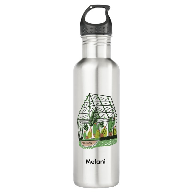 Garrafa Modern Green Botanical Green House (Frente)