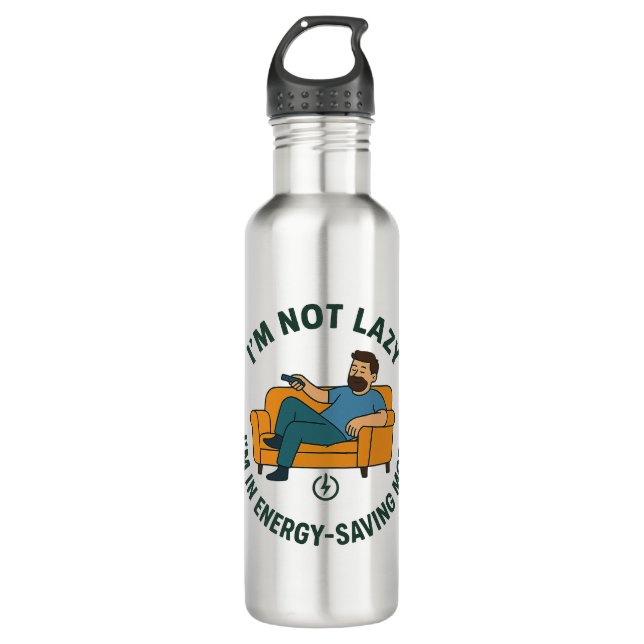 Garrafa Modo Engraçado de poupança de energia com T-Shirt  (Frente)