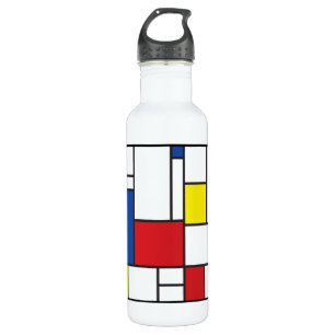 Garrafa Mondrian Minimalist Geometric De Stijl Modern Art