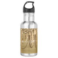 Monograma de Lixo Dourado com Glitter Lípter de Ti