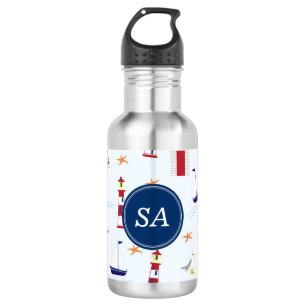 Garrafa Monograma Náutico Personalizável de Volta à Escola