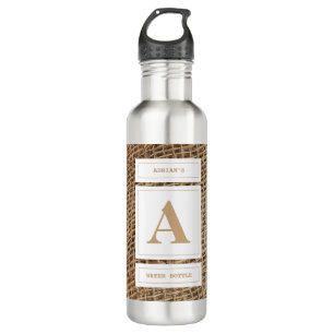 Garrafa Monograma Russo Burlap Inicial