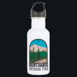 Garrafa Monte Rainier National Park Washington Vintage<br><div class="desc">Monte Rainier vetor trabalho de arte design. O parque é cercado por vales,  cachoeiras e prados subalpinos.</div>