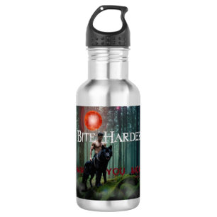 Garrafa Mordida de homem musculoso sem camisa do SlipperyJ