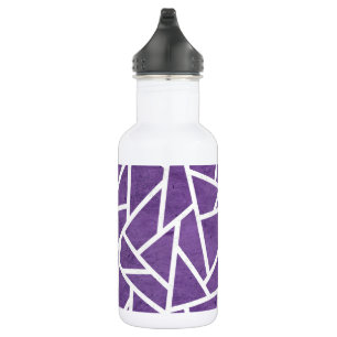 Garrafa Mosaico roxo e branco