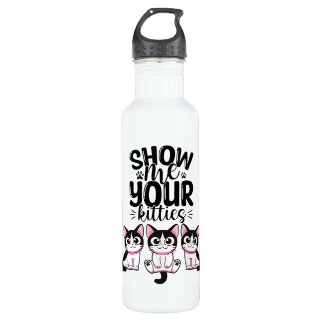 Garrafa Mostre-me seus Gatinhos (Frente)