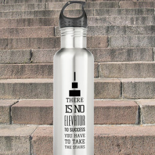 Garrafa Motivação de sucesso cita design, negro moderno e