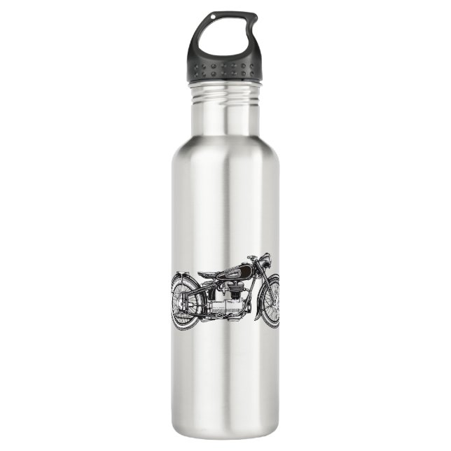 Garrafa Motocicleta Retroativa - Eu Amo Minha Motocicleta (Frente)