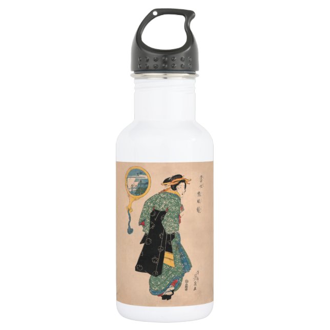 Garrafa Mulher Kimono japonesa: Ukiyo-e Woodblock Impressã (Frente)