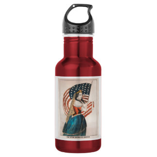 Garrafa Mulher Patriota Americana | Bandeira Americana | 2