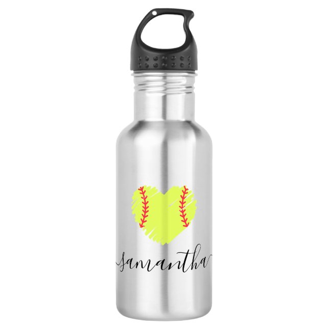 Garrafa Mulheres de Moças Softball Personalizadas (Frente)