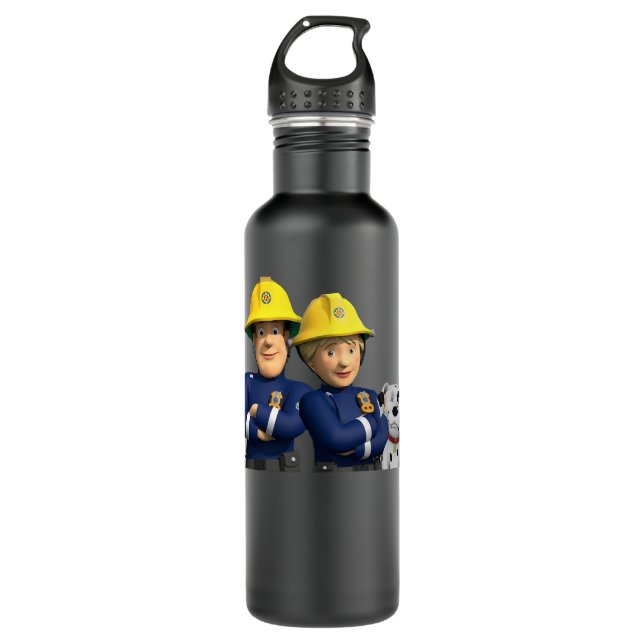 Garrafa Mulheres Homens Caricaturas De Bombeiros Para Sam  (Frente)