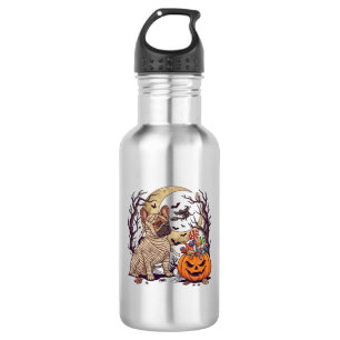 Garrafa Múmia de Halloween Bulldogue Francês Abóbora Doce 