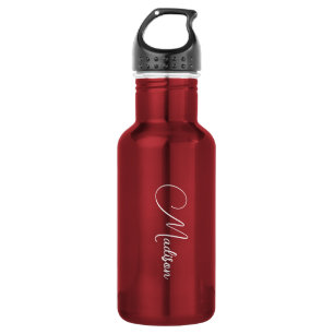 Garrafa Na moda Modern Script Name Red